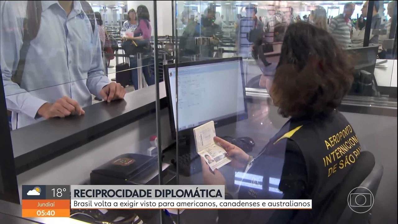 Brasil volta a exigir visto para turistas dos EUA, Canadá e Austrália nesta quinta; governo diz que processo será eletrônico e rápido